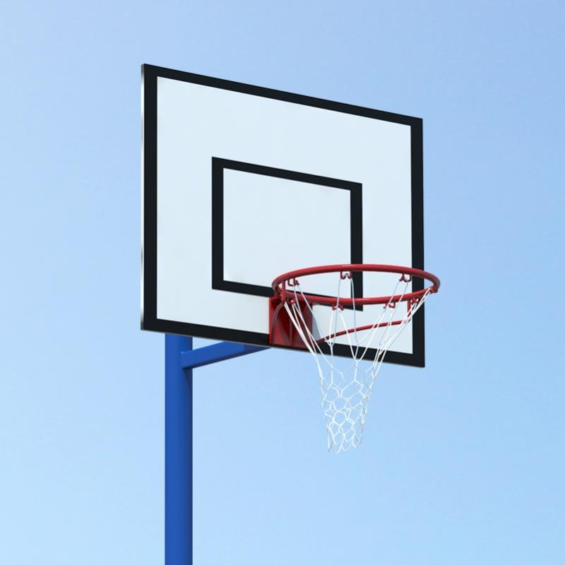 Panier de basket tube rond déport 0.60 m, h.2.60, scellement direct - Basket-ball - METALUPLAST- Clubs - Entreprises - Collectivités - Associations