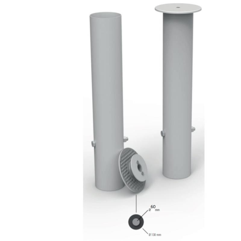 Jeu de 4 fourreaux aluminium ø 60 mm buts football - Football - METALUPLAST- Clubs - Entreprises - Collectivités - Associations