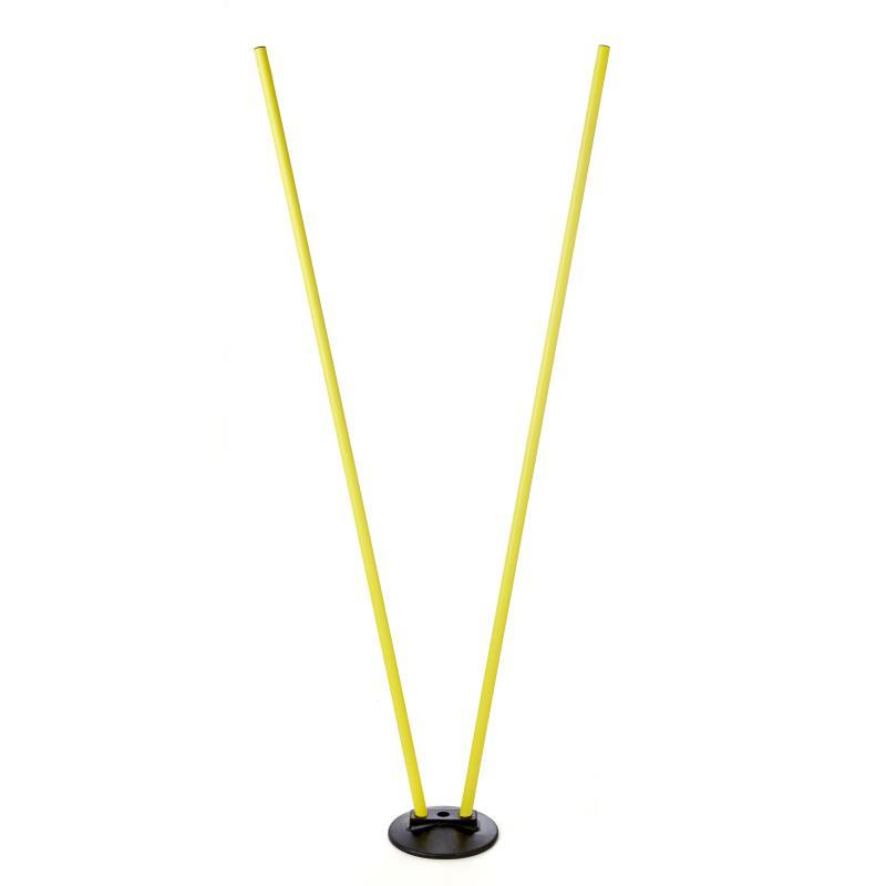 Jalon De Gymnastique Visiodirect 80 Cm Jaune - Pour Cônes 12 Trous Et Entraînement Sportif
