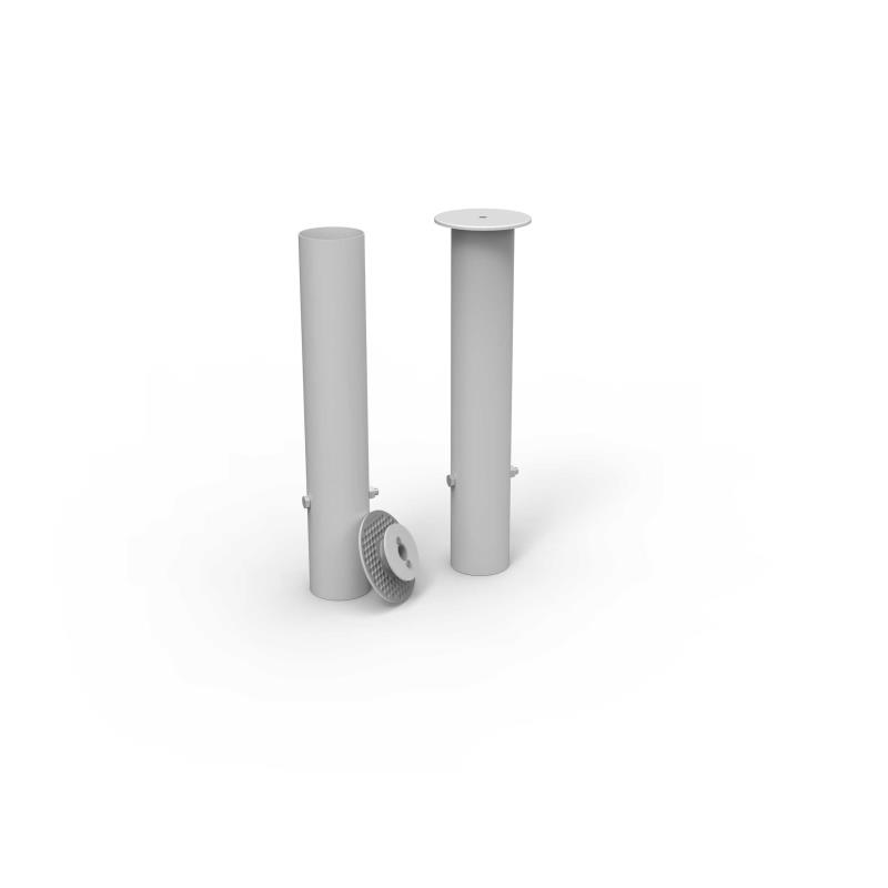 Fourreaux 50mm mat arriere but - METALUPLAST