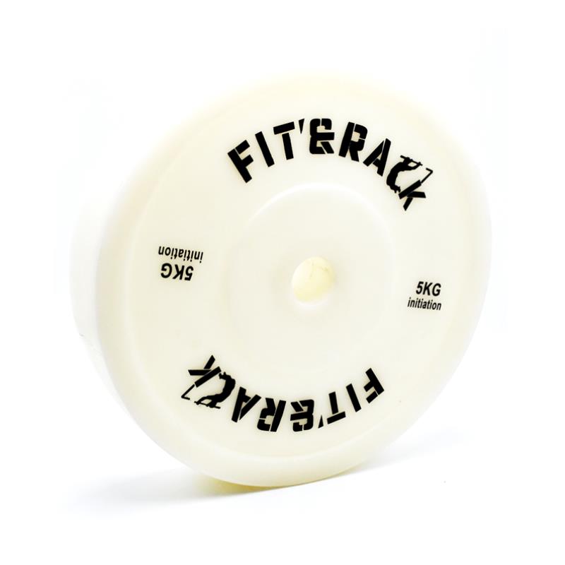 Poids 5kg initiation fit&rack - blanc - Barres, poids, disques, wall, etc... - FIT & RACK- Clubs - Entreprises - Collectivités - Associations