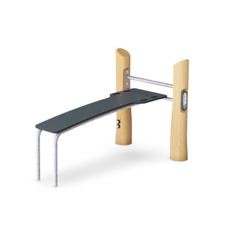 Banc a abdominaux bois - Fitness Extérieur - Kompan- Clubs - Entreprises - Collectivités - Associations
