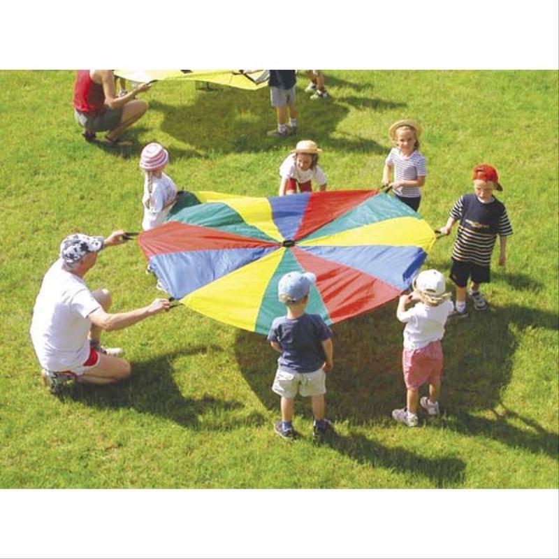 Parachute Arc-en-Ciel Parachute des Enfants Jouer Jouet d'Éducation Préscolaire de Maternelle Arc-en-Ciel Tente de Jeu Multicolore (2m