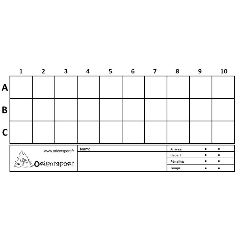 Carton de contrôle indéchirable course d'orientation orientsport - lot de 100 - Mobilité urbaine et outdoor - Course d'orientation - Orientsport-