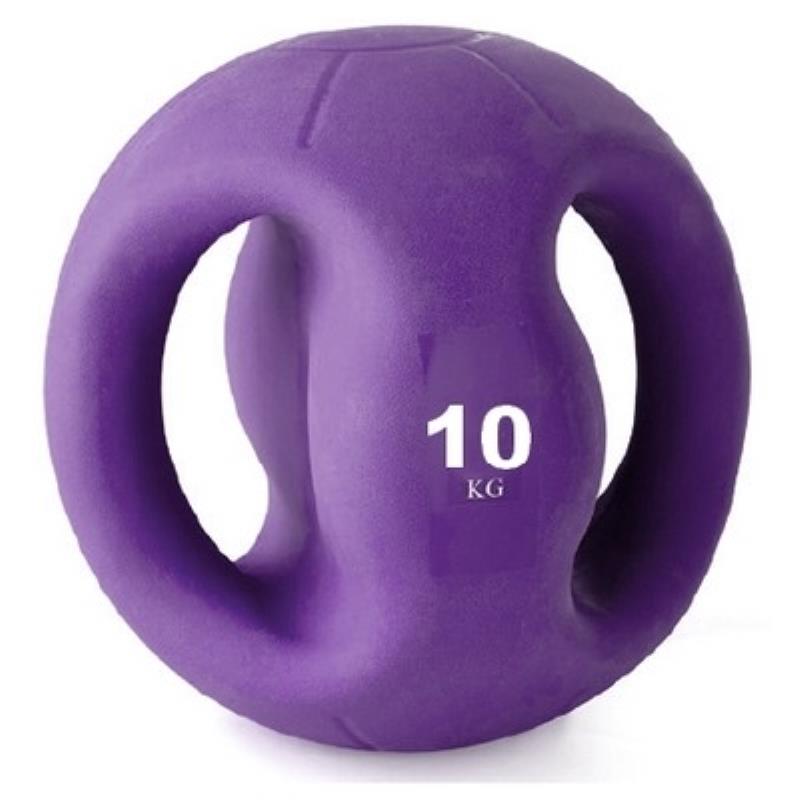 Medecine ball poignée 10 kg - Barres, poids, disques, wall, etc... - TREMBLAY- Clubs - Entreprises - Collectivités - Associations