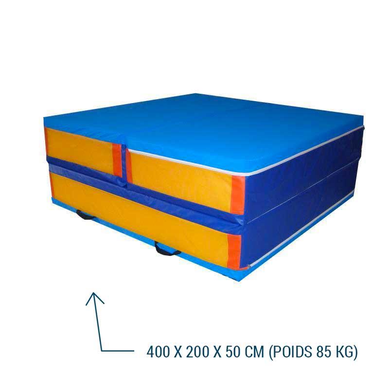 Sautoir de saut en hauteur scolaire pliable 400x200x50cm - Sarneige