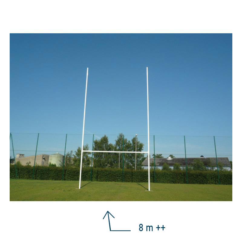Paire de poteaux rugby en aluminium 8m - Rugby - METALUPLAST- Clubs - Entreprises - Collectivités - Associations