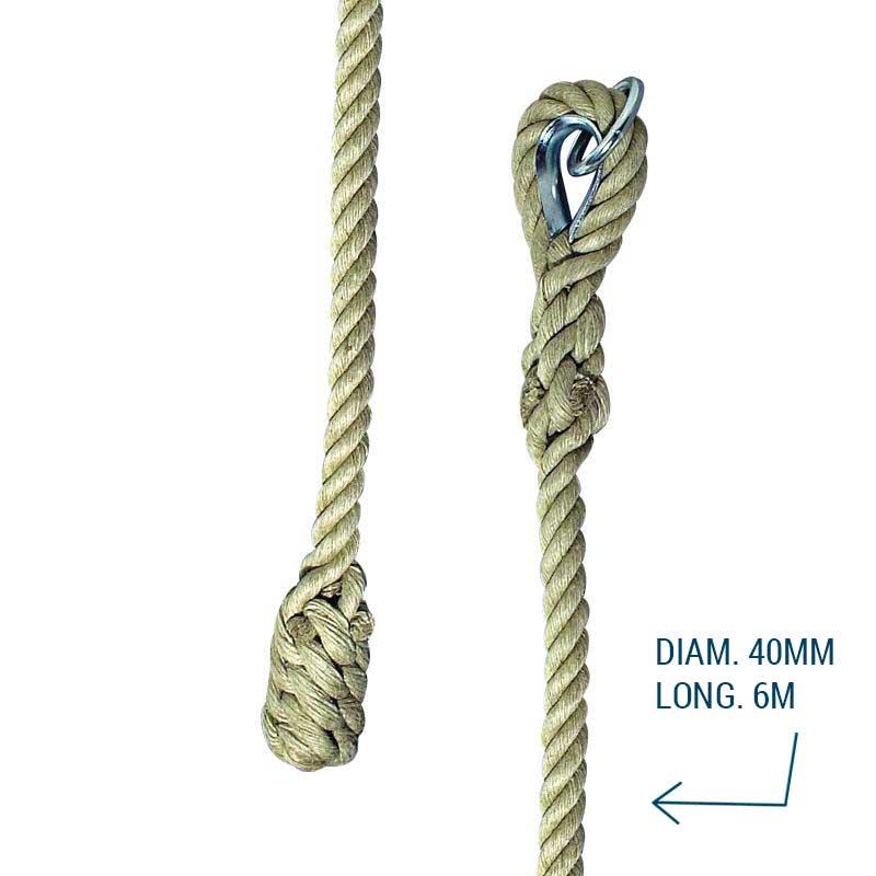 Corde gymnastique 40mm. 6m sporti france - lisse à grimper - Gymnastique et sports artistiques - Gymnastique sportive et artistique - SPORTI FRANCE-