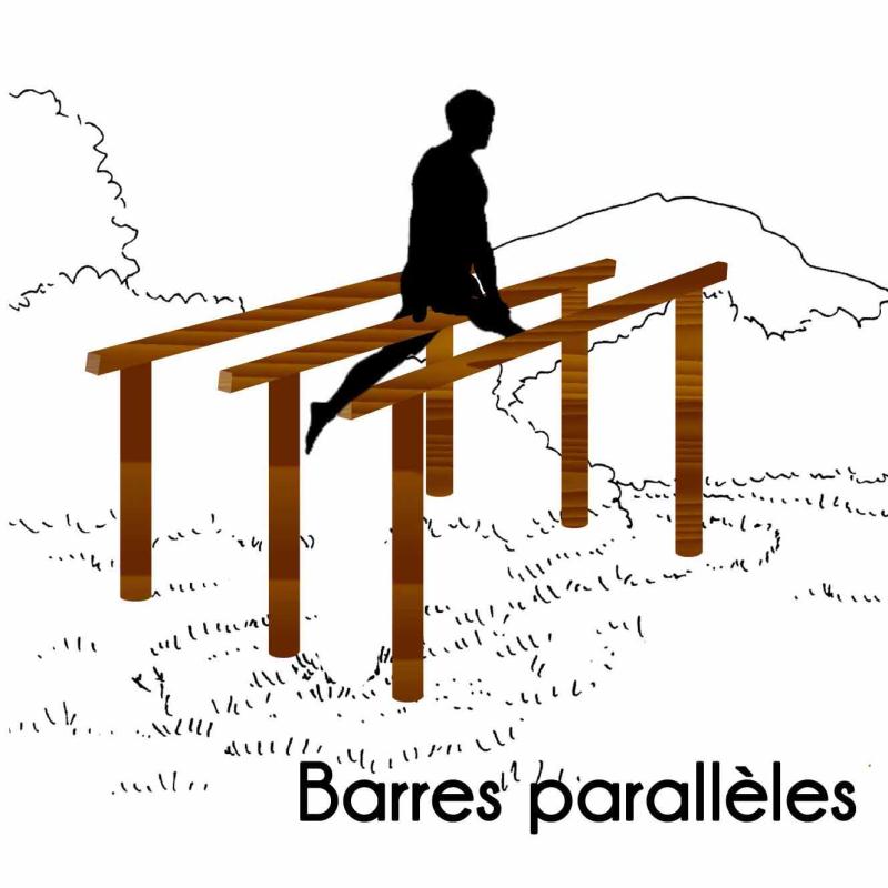 Barres paralleles - etirement parcours de sante - Fitness Extérieur - LOISIRS AMENAGEMENTS- Clubs - Entreprises - Collectivités - Associations