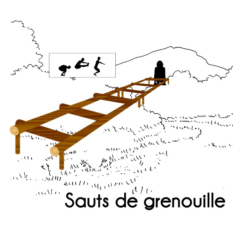 Sauts de grenouille - cardio parcours sportif - LOISIRS AMENAGEMENTS