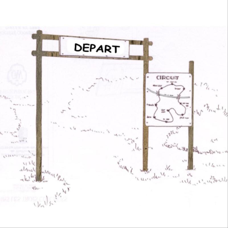 Panneau de depart + information parcours sportif - LOISIRS AMENAGEMENTS