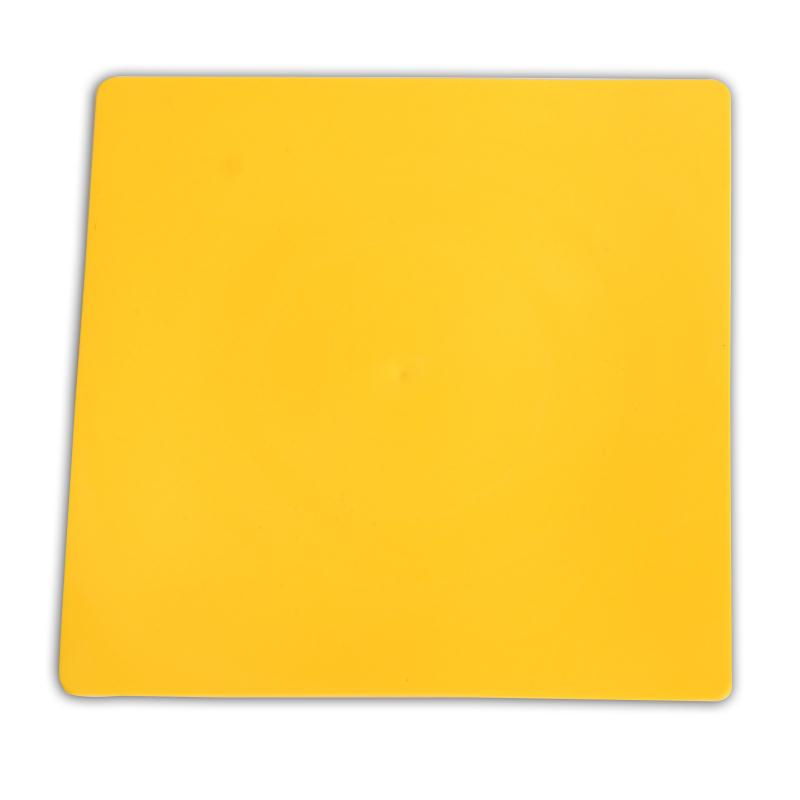 Lot de 6 empreintes de marquage au sol carré jaune - CSY PLASTIQUE