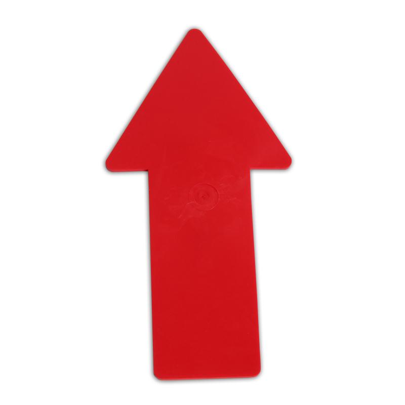 Lot de 6 flèches de marquage au sol rouge - Baby gym - CSY PLASTIQUE- Clubs - Entreprises - Collectivités - Associations