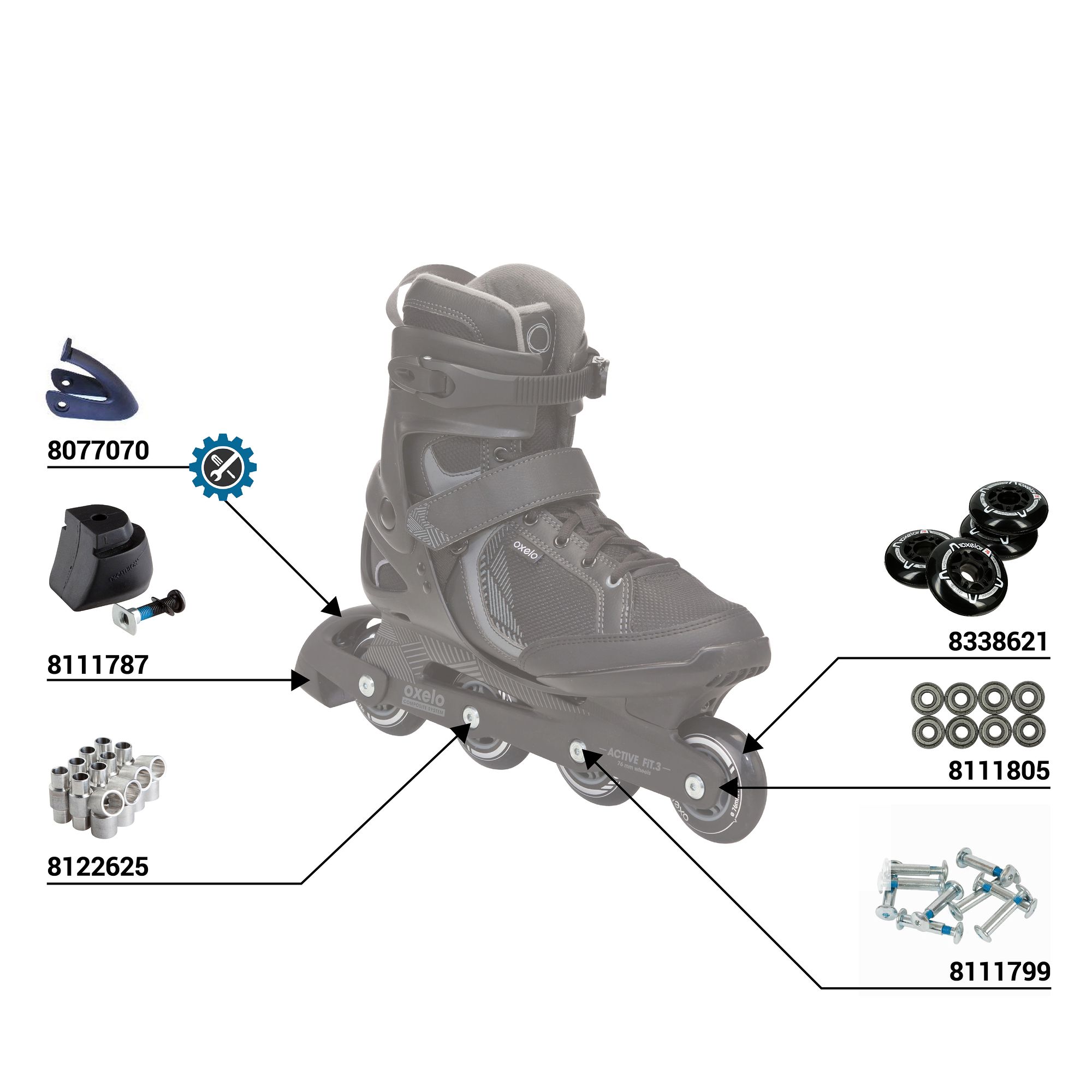 ROLLER FIT 3 HOMME Clubs & Collectivités Decathlon Pro