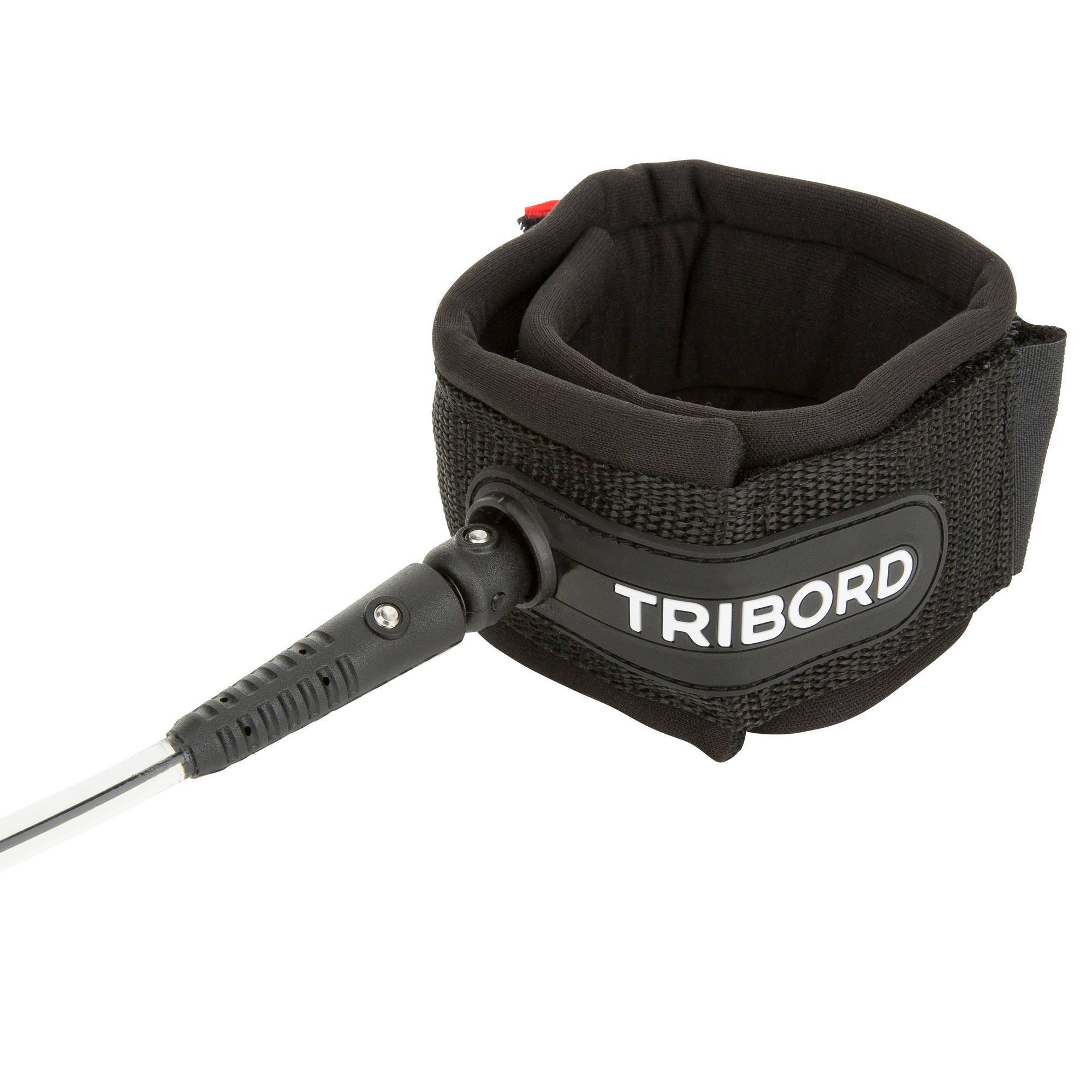 Leash surf 7' (210 cm) diamètre 7 mm noir Clubs & Collectivités