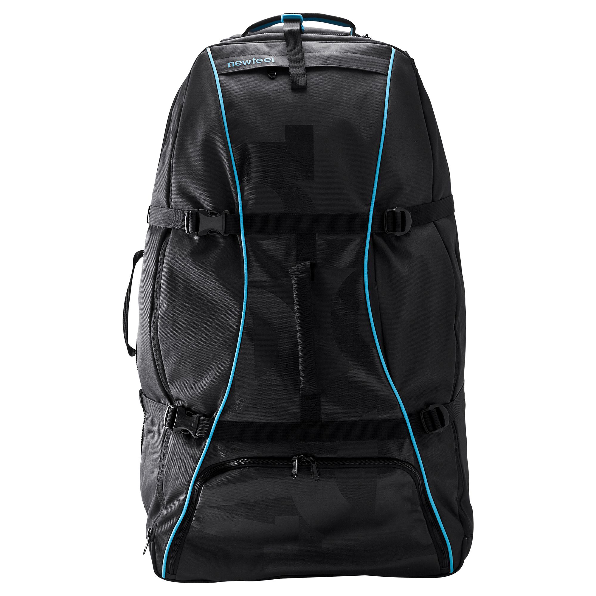 Valise à roulettes / Sac à dos Sport 90L noir / bleu Clubs & Collectivités Decathlon Pro