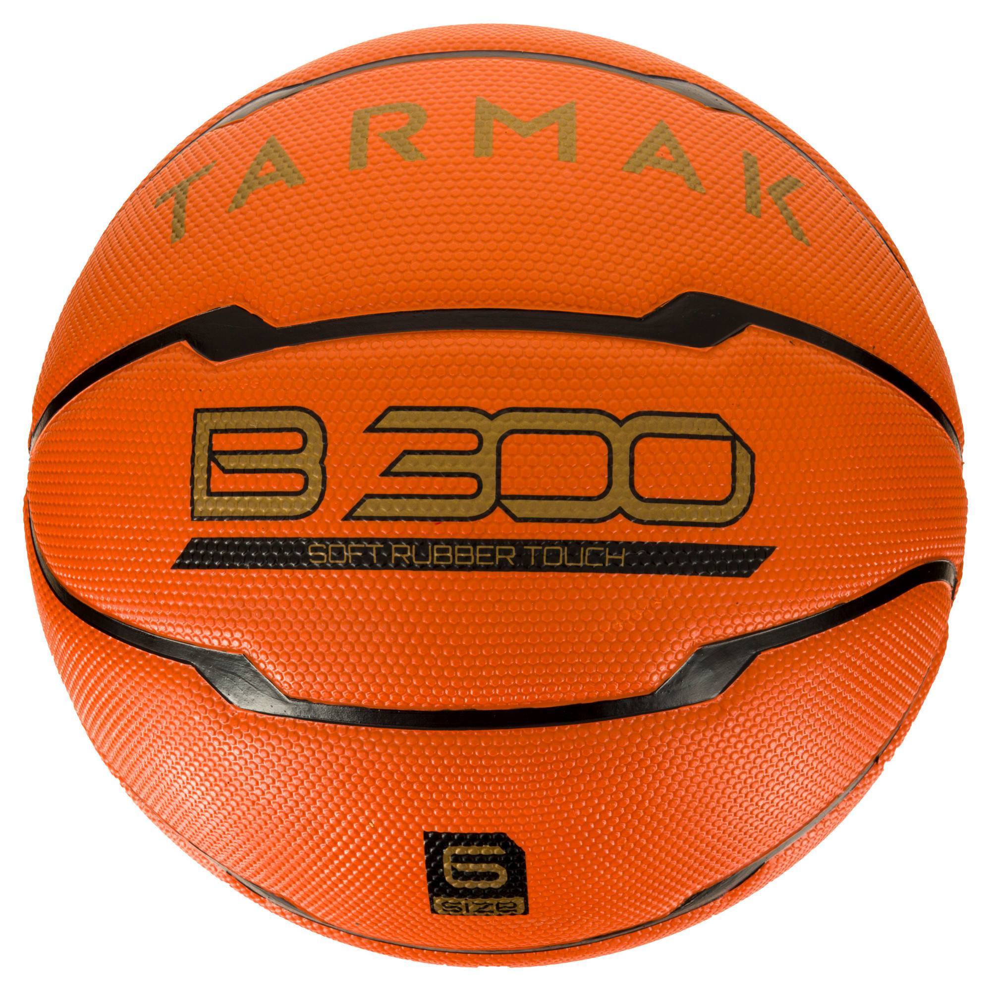 Ballon de basket femme B300 taille 6 orange. Pour débuter. A partir de 10 ans. Clubs
