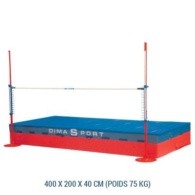 Sautoir de saut en hauteur monobloc Dimasport 400 x 200 x 40 cm