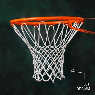 PAIRE DE FILETS DE BASKET 8MM BLANC