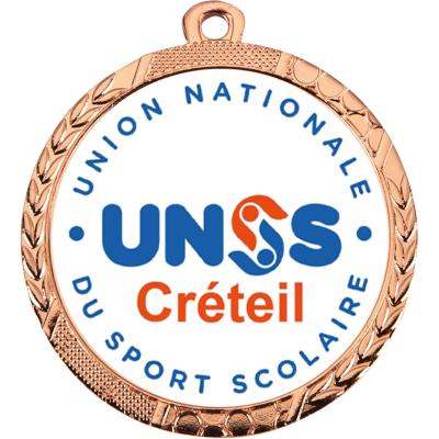 medailles personnalisees unss bronze 60mm