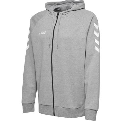 hoodie h hummel zip coton gris