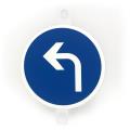 panneau de signalisation obligation tourner à gauche