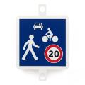 panneau de signalisation indication entrée zone de rencontre